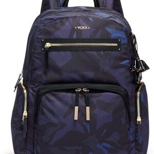 Tumi Midnight Floral Backpack with Gold Accents